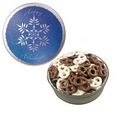 The Grand Tin w/ Chocolate Covered Mini Pretzels - Snowflake